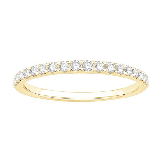 Image of Jewelry. Productname: Anniversary Ring with 0.25tw of Laboratory-Grown Diamonds in 18kt Yellow Gold in Diamond colour by brand - Bevilles