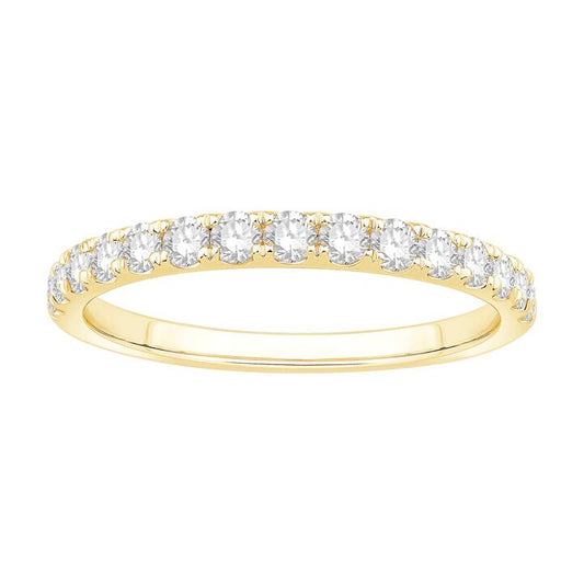 Image of Jewelry. Productname: Anniversary Ring with 0.50tw of Laboratory-Grown Diamonds in 18kt Yellow Gold in Diamond colour by brand - Bevilles
