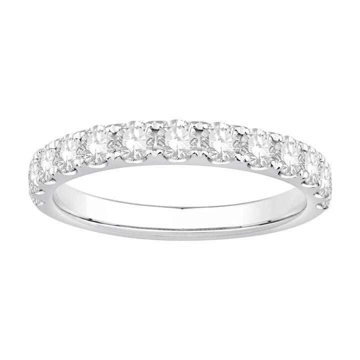 Image of Jewelry. Productname: Anniversary Ring with 1.00ct of Laboratory Grown Diamonds in 18kt White Gold in Diamond colour by brand - Bevilles