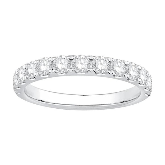 Image of Jewelry. Productname: Anniversary Ring with 1.00ct of Laboratory Grown Diamonds in 18kt White Gold in Diamond colour by brand - Bevilles
