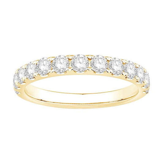 Image of Rings. Product name - Anniversary Ring with 1.00tw of Laboratory-Grown Diamonds in 18kt Yellow Gold in colour by brand - Bevilles