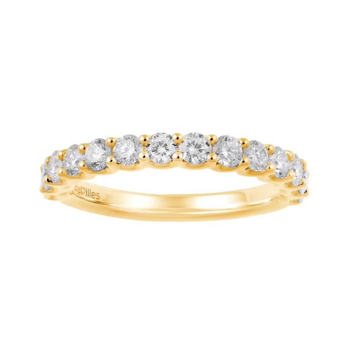Image of Rings. Product name - Anniversary Ring with 0.85tw of Laboratory-Grown Diamonds in 9kt Yellow Gold in colour by brand - Bevilles