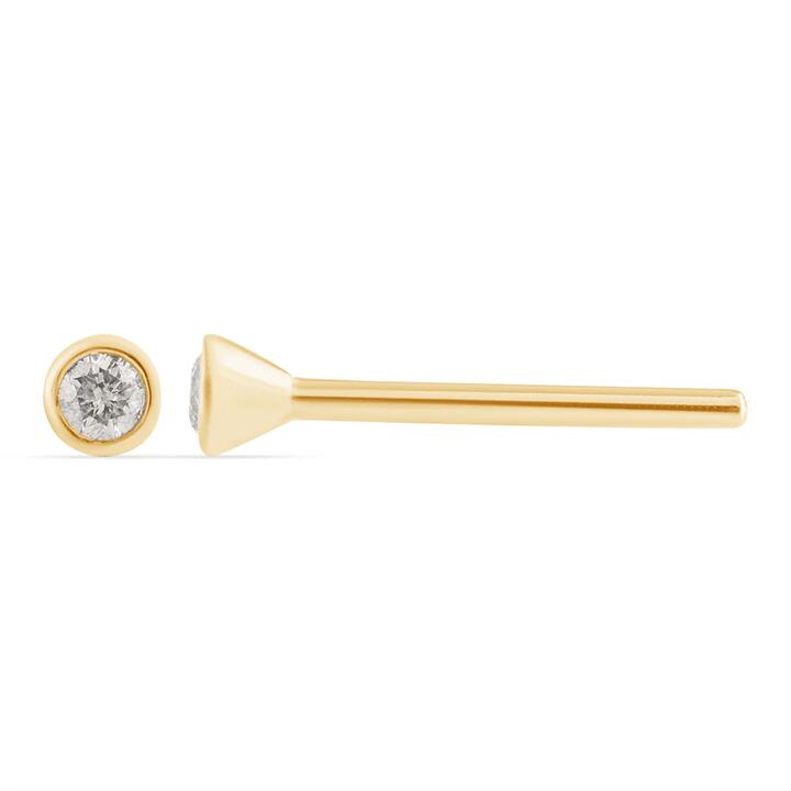 Image of Jewelry. Productname: Diamond Set Miracle Nose Pin in 9kt Yellow Gold in Diamond colour by brand - Bevilles