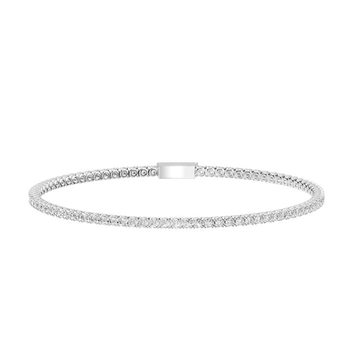 Image of Bracelets. Product name - 18cm Tennis Bracelet with 1.50tw of Laboratory-Grown Diamonds in Sterling Silver and Platinum in colour by brand - Bevilles