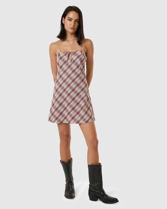 Image of Dresses. Productname: Thrills Womens Good Turn Fairmont Mini Dress Bracken - in Bracken colour by brand - Thrills