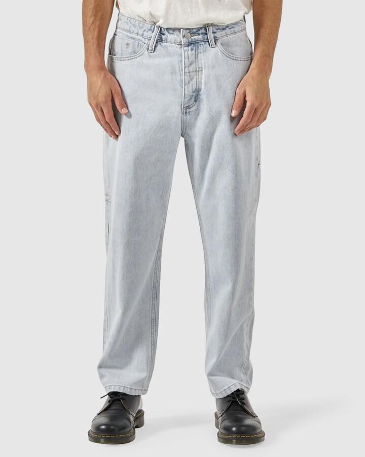 Image of Jeans. Productname: Thrills Mens Slacker Denim Jeans Faded Dust Blue - in Faded Dust Blue colour by brand - Thrills