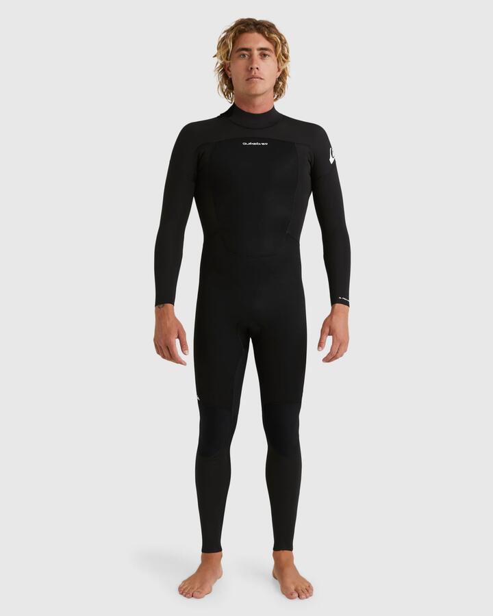 Image of Accessories. Product name - Quiksilver Mens 4/3 Mm Prologue Back Zip Wetsuit Black in Black colour by brand - Quiksilver