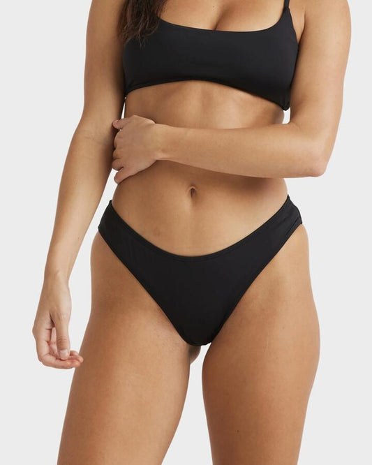 Image of Swimwear. Product name - Billabong Womens Sol Searcher Bondi Bikini Bottom Black Pebble in Black Pebble colour by brand - Billabong