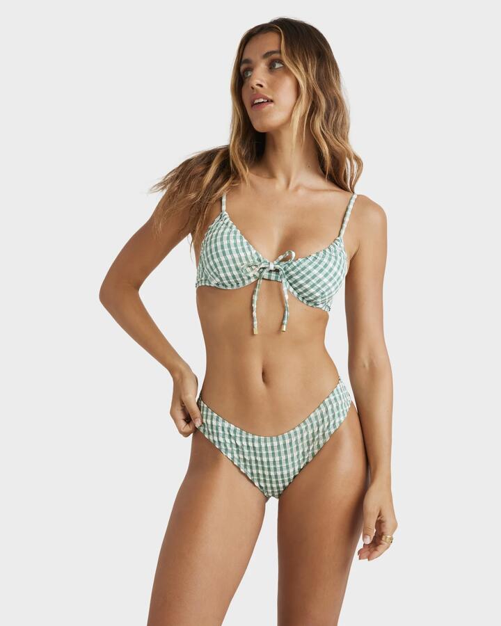 Image of Swimwear. Productname: Billabong - Womens Wave Check Bikini Bottom - Island Green - in Island Green colour by brand - Billabong