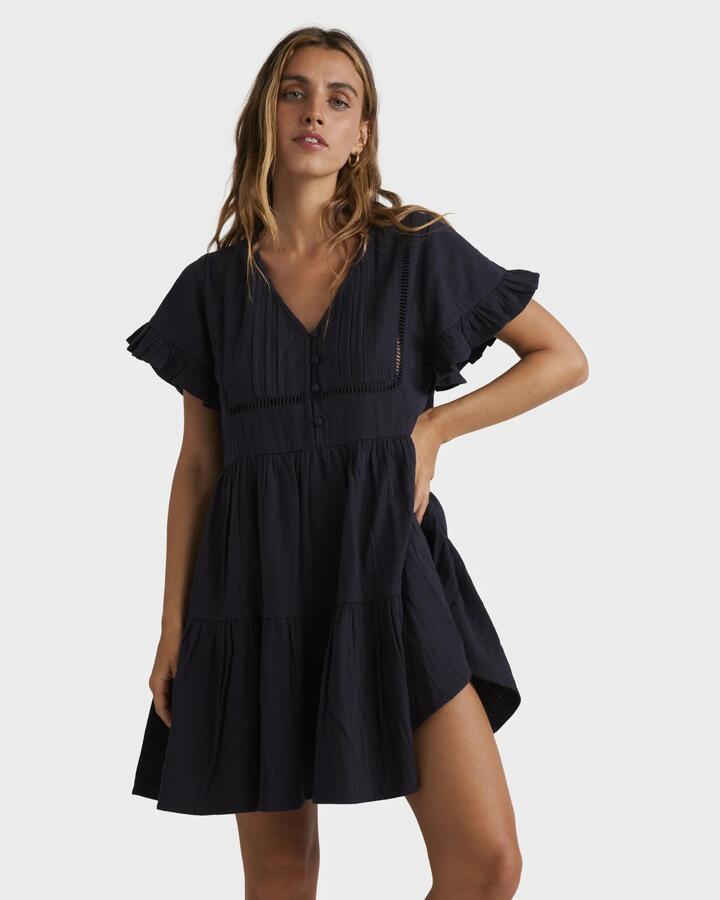 Image of Dresses. Productname: Billabong - Womens Camden Mini Dress - Washed Black - in Washed Black colour by brand - Billabong