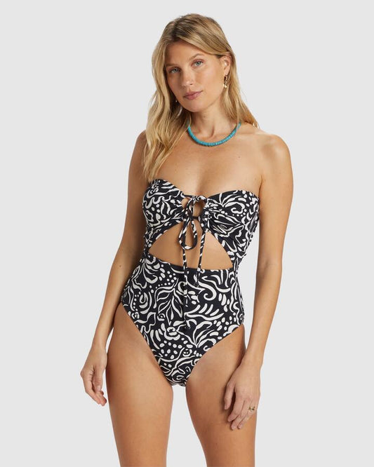 Image of Swimwear. Productname: Billabong - Womens La Isla Andy One Piece Swimsuit - Black Pebble - in Black Pebble colour by brand - Billabong