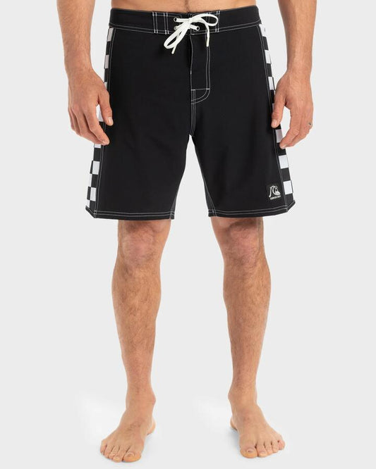 Image of Swimwear. Product name - Quiksilver Mens Original Arch 18" Boardshorts Black in Black colour by brand - Quiksilver