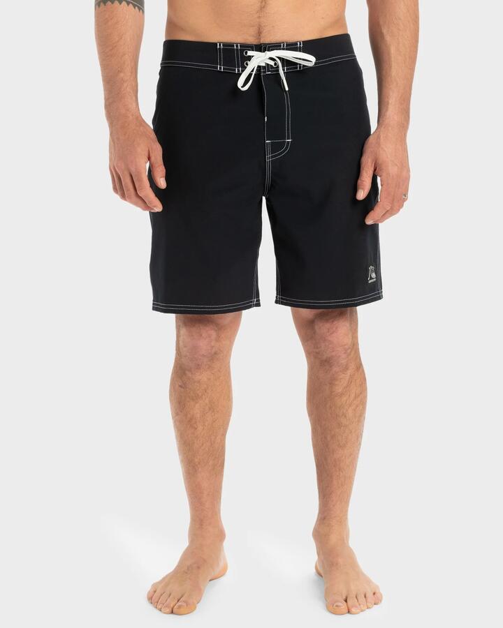 Image of Swimwear. Productname: Quiksilver - Mens Original Straight Leg 18" Boardshorts - Black - in Black colour by brand - Quiksilver