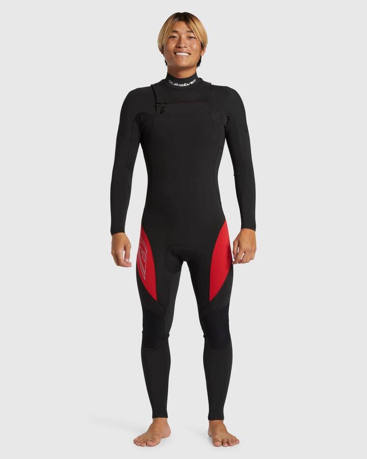 Image of Wetsuits. Product name - Quiksilver Mens 3/2Mm Mercury Chest Zip Wetsuit High Risk Red in High Risk Red colour by brand - Quiksilver