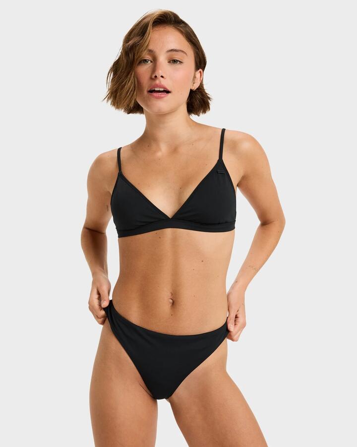 Image of Swimwear. Product name - Roxy Womens Beach Classic Bikini Bottom Anthracite in Anthracite colour by brand - Roxy
