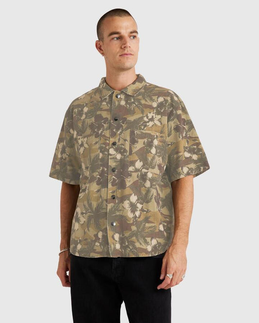Image of Shirts. Productname: RVCA - Mens Rover Shirt - Camo - in Camo colour by brand - RVCA