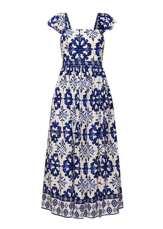 Image of a model wearing Dress. Productname: Mirella Maxi Dress in Mirella Print colour by brand - MOS The Label