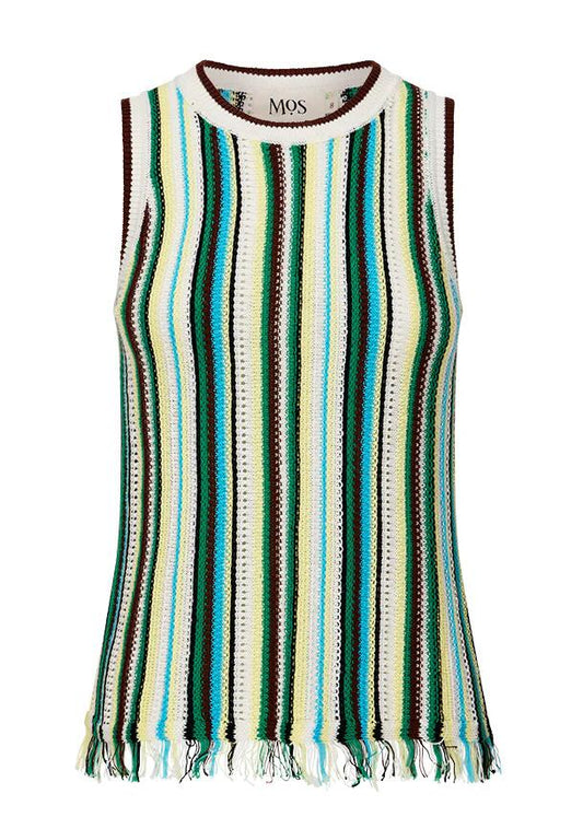 Image of a model wearing Tops. Productname: Rosalia Knit Vest in Multicolour colour by brand - MOS The Label