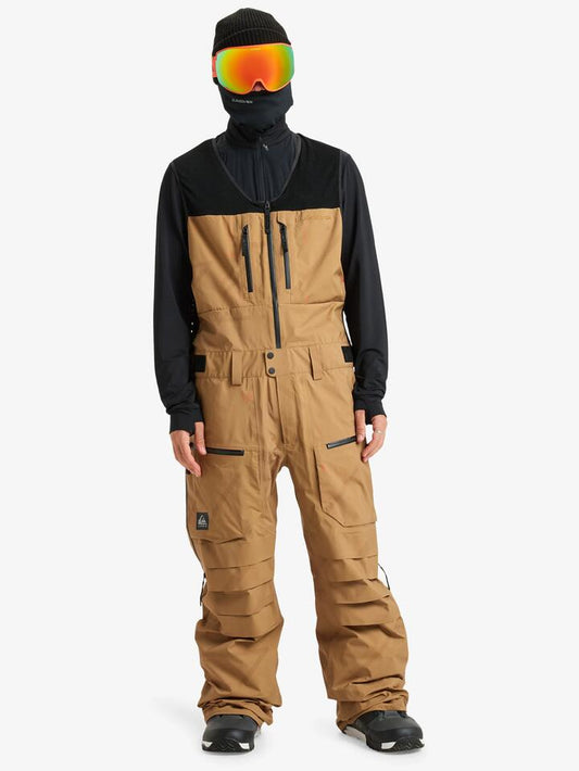 Image of a model wearing Pants. Product name - Quiksilver Mens Travis Rice Gore-Tex Pro Snow Pants Tr Bone Brown in Tr Bone Brown colour by brand - Quiksilver