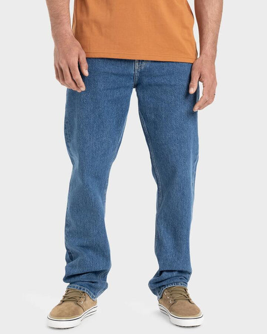 Image of Jeans. Productname: Quiksilver - Mens Modern Wave Nineties Denim Pants - Ice - in Ice colour by brand - Quiksilver