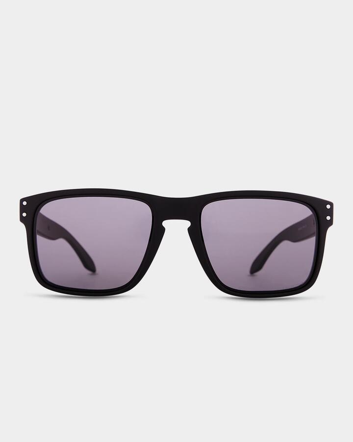 Image of Sunglasses. Product name - Oakley Holbrook Matte Black Prizm Sunglasses Matte Black W/ Prizm in Matte Black W/ Prizm colour by brand - Oakley