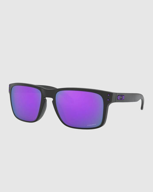 Image of Sunglasses. Productname: Oakley - Holbrook Matte Black Prizm Square Sunglasses - Matte Black/Violet - in Matte Black/Violet colour by brand - Oakley