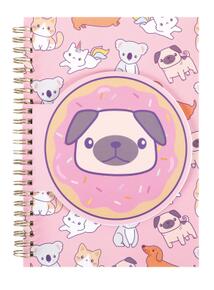 Image of Notebooks & Notepads. Product name - Spiral Notebook Pugs in colour by brand - Toymate