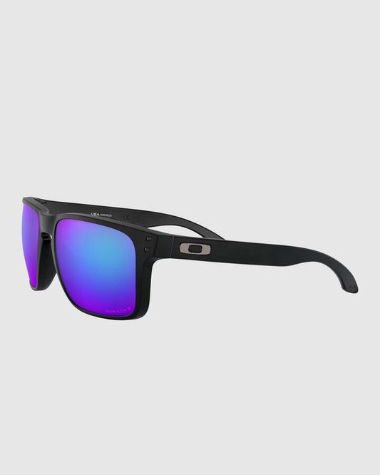 Image of Sunglasses. Productname: Oakley - Holbrook Xl Matte Black Prizm Polarized Sunglasses - Matte Black/24K - in Matte Black/24K colour by brand - Oakley