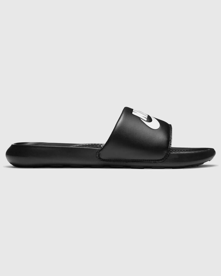 Image of Slippers. Product name - Nike Mens Nike Victori One Slides Black/White-Black in Black/White-Black colour by brand - Nike