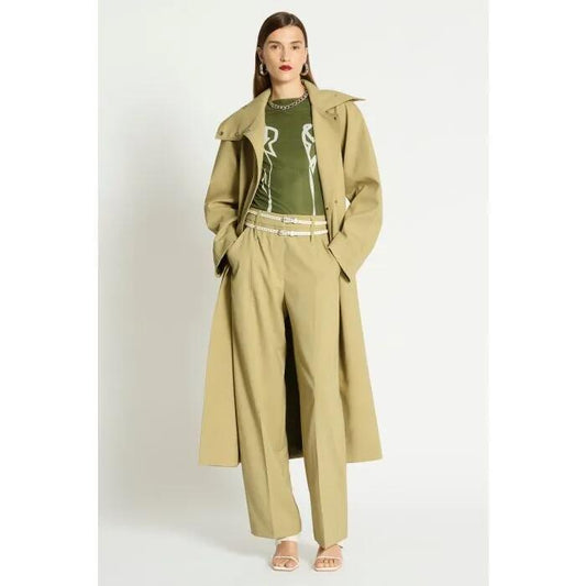 Image of a model wearing Pants. Productname: Madea Pant in SENCHA colour by brand - sass and bide