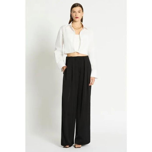 Image of a model wearing Pants. Productname: Sonnet Pant in Black colour by brand - sass and bide