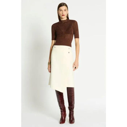 Image of a model wearing Skirts. Productname: Andante Skirt in VANILLA colour by brand - sass and bide