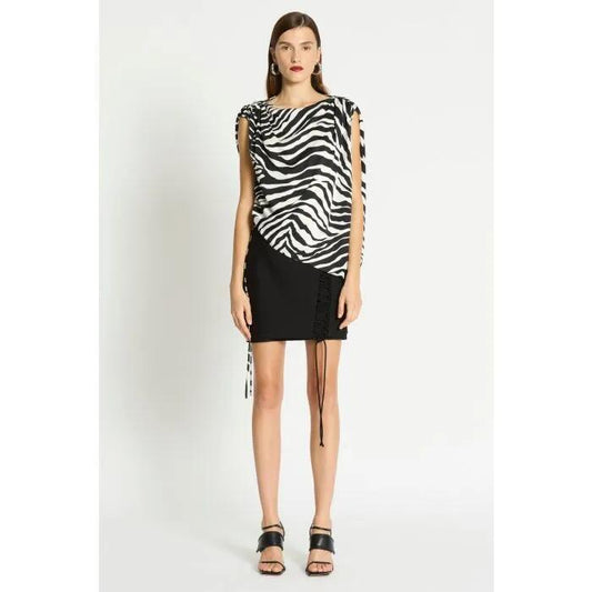 Image of a model wearing Tops. Productname: Phello Top in PRINT colour by brand - sass and bide