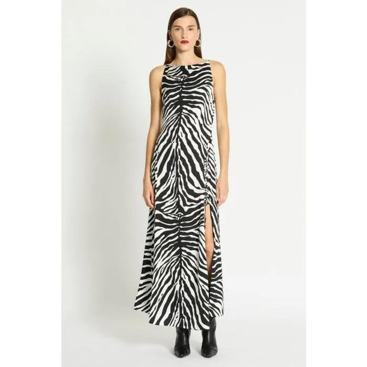 Image of a model wearing Dress. Productname: Phello Dress in PRINT colour by brand - sass and bide