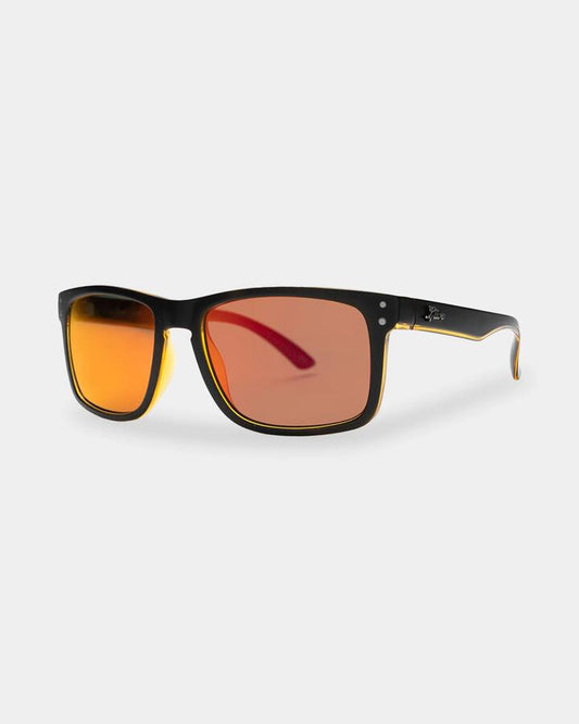 Image of Sunglasses. Productname: Liive Cheap Thrill Matt Black Orange Square Sunglasses Mirror Matt Black Or - in Mirror Matt Black Or colour by brand - Liive