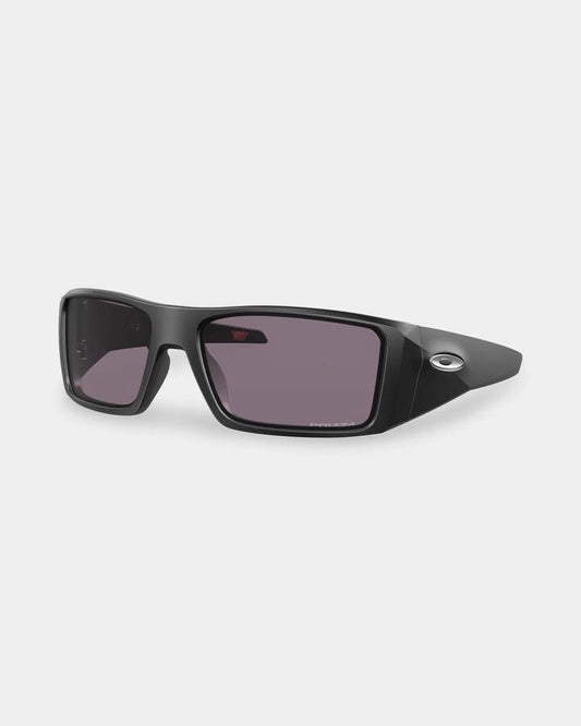 Image of Sunglasses. Product name - Oakley Heliostat Matte Black Prizm Sunglasses Black in Black colour by brand - Oakley
