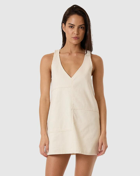 Image of Dresses. Productname: Thrills - Womens Kai Panelled Mini Dress - Heritage White - in Heritage White colour by brand - Thrills
