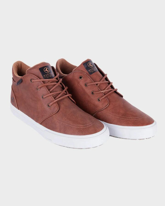 Image of Sneakers. Product name - Kustom Mens Hotham Sneakers Brown in Brown colour by brand - Kustom