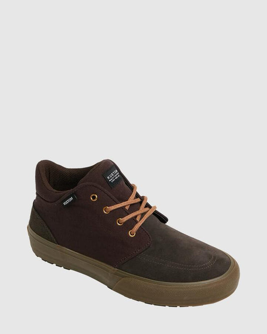 Image of Sneakers. Productname: Kustom - Mens Realm Sneakers - Dark Brown - in Dark Brown colour by brand - Kustom