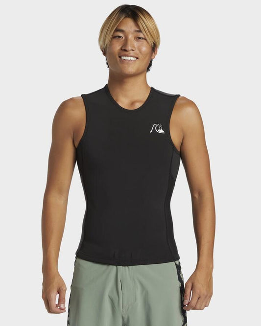 Image of Coats & Jackets. Product name - Quiksilver Mens 1.5Mm Original Wetsuit Vest Black in Black colour by brand - Quiksilver