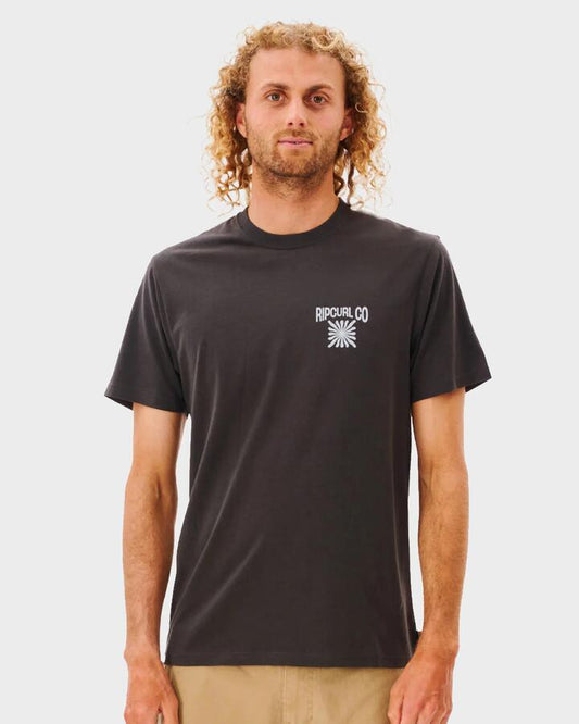 Image of T-Shirts. Productname: Rip Curl Mens Cosmic Burst T-Shirt Blue Stone - in Blue Stone colour by brand - Rip Curl