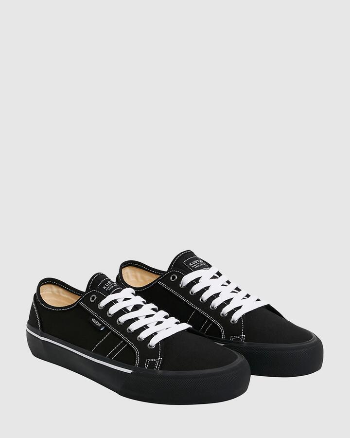Image of Sneakers. Product name - Kustom Mens World-Wide Lo Sneakers Black/White/Black in Black/White/Black colour by brand - Kustom