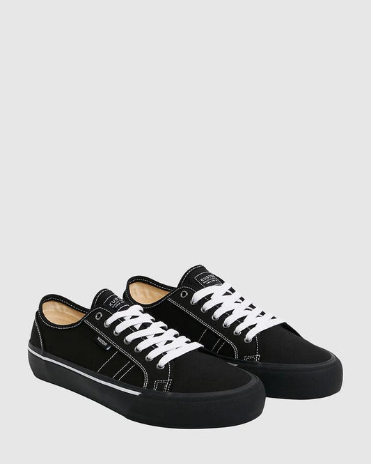 Image of Sneakers. Product name - Kustom Mens World-Wide Lo Sneakers Black/White/Black in Black/White/Black colour by brand - Kustom