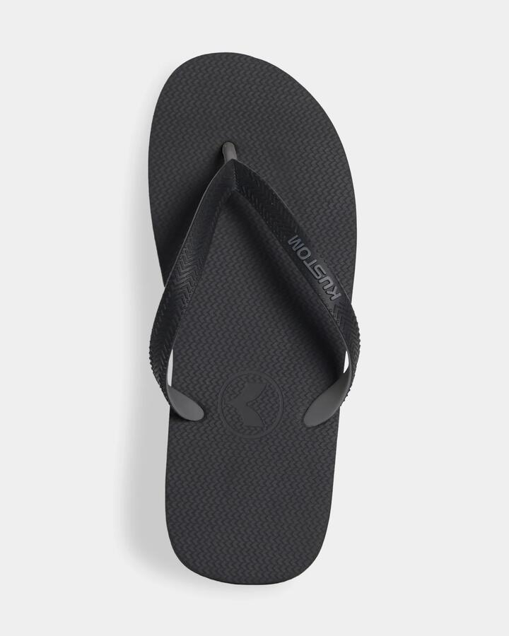 Image of Sandals. Product name - Kustom Mens Blend Base Thongs Black To Floor in Black To Floor colour by brand - Kustom