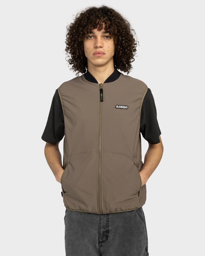 Image of a model wearing Outerwear. Productname: Element - Mens Ffnc Puffer Jacket - Stone Gray - in Stone Gray colour by brand - Element