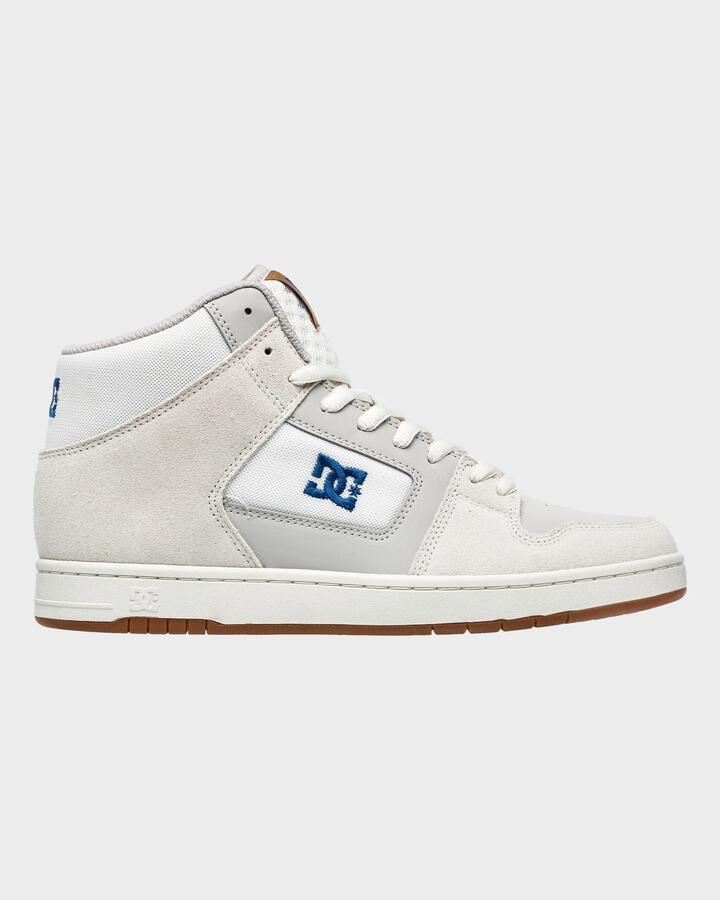 Image of Shoes. Productname: DC Shoes - Mens Manteca 4 Hi Skate Shoes - Off White/Placid Blue - in Off White/Placid Blue colour by brand - DC Shoes