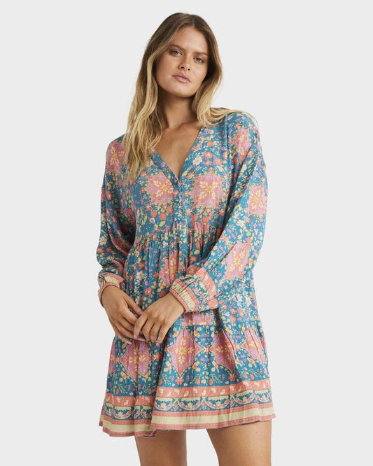 Image of Dresses. Productname: Billabong Womens Sunrise Coast La Mer Mini Dress Multi - in Multi colour by brand - Billabong