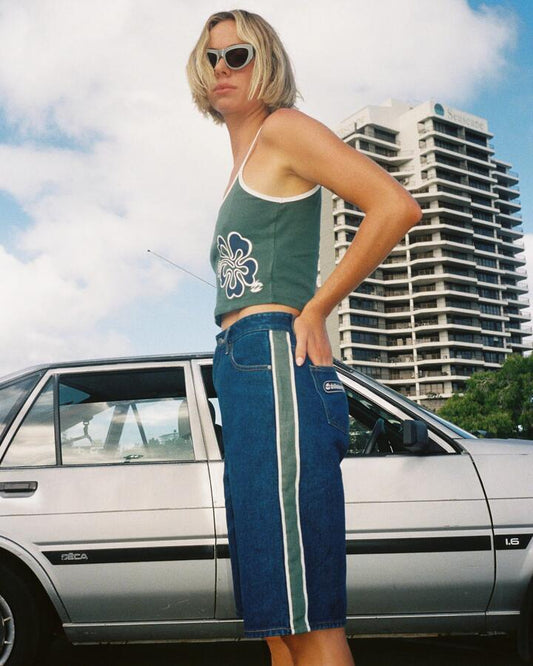 Image of Jeans. Productname: Billabong Womens Bong Rule Jorts True Denim - in True Denim colour by brand - Billabong