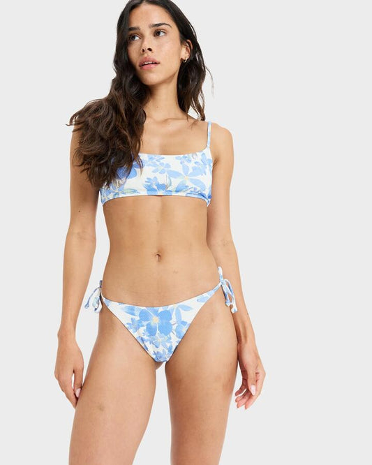 Image of Swimwear. Productname: Roxy Womens Artsy Floral Cheeky Bikini Bottom Egret Artsy Floral - in Egret Artsy Floral colour by brand - Roxy