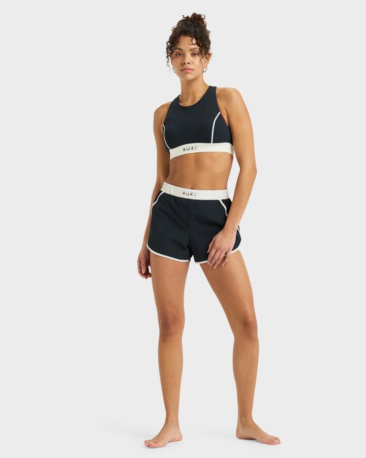 Image of Bras. Product name - Roxy Womens Bold Moves 2.0 Sport Bra Anthracite in Anthracite colour by brand - Roxy